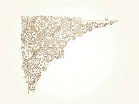 Elegant ornate corner bracket with intricate swirl design