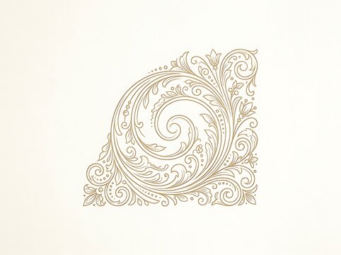 Intricate swirl decorative pattern with elegant scroll design