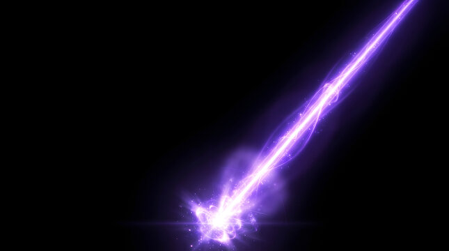 Purple and Green Magic Light Trail PNG Element Set 125