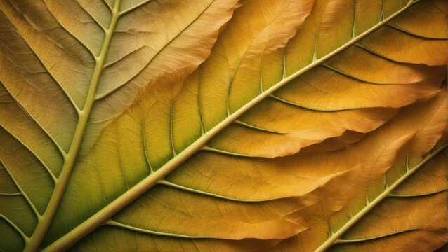 Intricate patterns on a tobacco leaf with visible wrinkles and creases