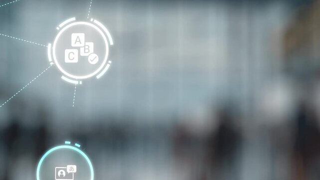 Translation icons show international languages, interpretation, and communication. Translation helps global business, translation supports learning, and translation improves cultural exchange. Gist