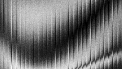 Obraz premium Black and white abstract grainy gradient background with vertical ribbed lines and curved wave
