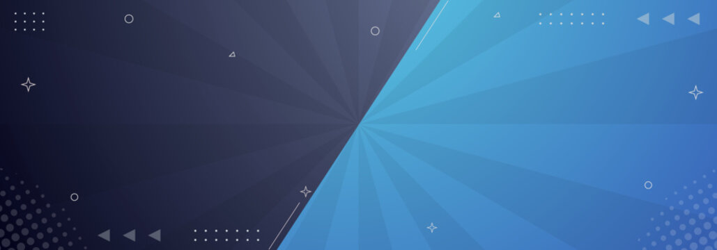 Abstract blue geometric banner background