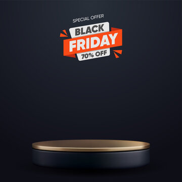 3d black friday sale cylinder podiums for show products display case