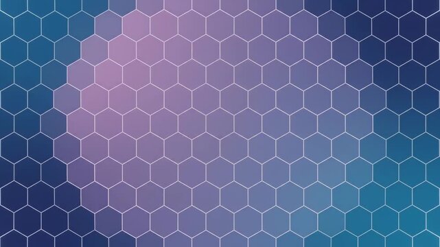 Futuristic hexagonal pattern expanding outward smoothly