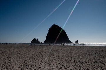 Rocky Pacific Ocean Beach on Sunny Day © Mackenzie