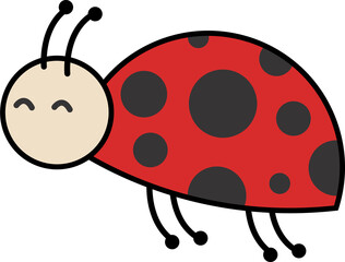 Ladybug clip art design on plain white transparent isolated background for sign, decal, card, shirt, hoodie, sweatshirt, apparel, tag, mug, icon, poster or badge © AllYearRoundDesigns