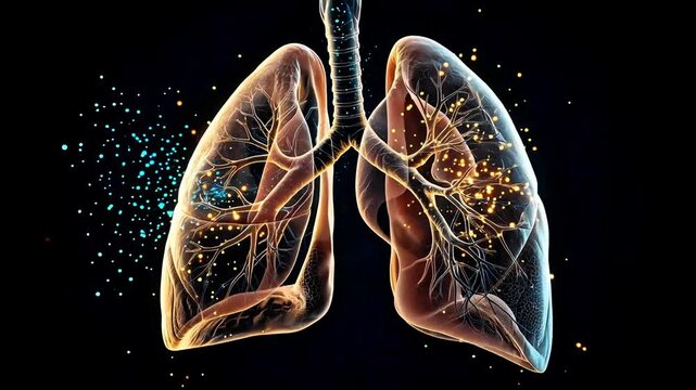 Human Lung Oxygen Exchange Visualization