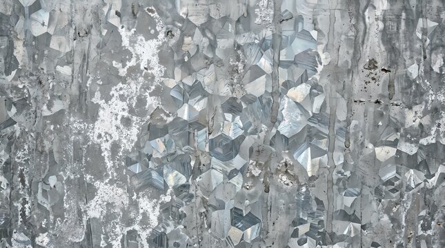 Industrial Metal Surface Texture Aged Galvanized Zinc Sheet with Crystalline Spangle Pattern and White Oxide Corrosion Patina