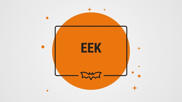 Eek animation, animated banner, slide in animation, halloween party, spooky season, trick or treat, october celebration, halloween sale, scary night, social media video, motion graphics, 4k video