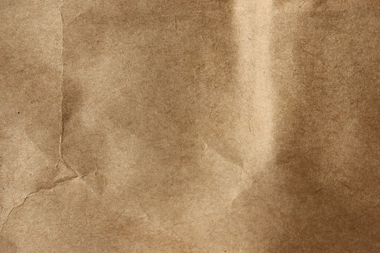 Blank brown crumpled paper texture background, old page for craft design.