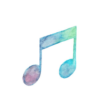 八分音符の水彩イラスト	
