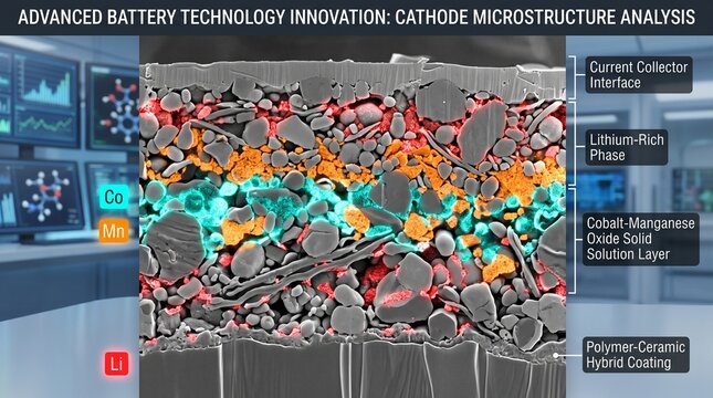 Li-Ion Battery Cathode FIB-SEM EDS Mapping