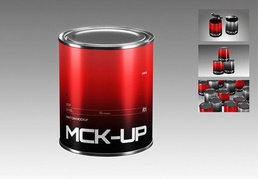 Regular Paint Can Mockup