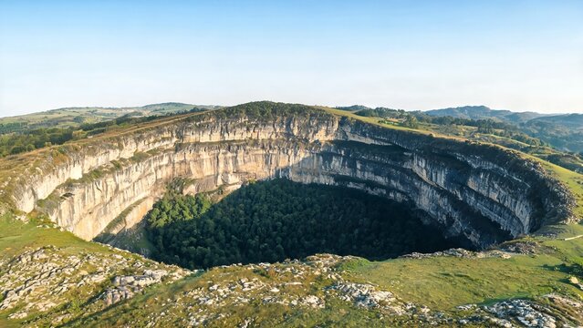 Karst Geology Limestone Sinkhole Landscape
