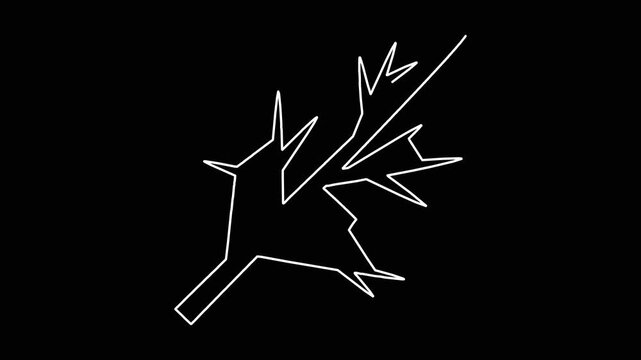 Abstract tree structure growing from simple line animation on black background representing growth and complex branching.