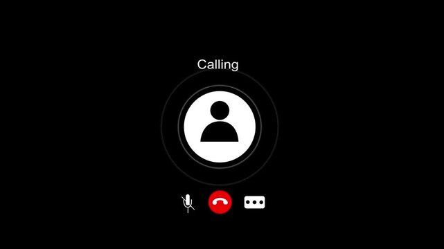 incoming Video call with technology communication concept. Call screen, video, speaker, internet, video calling.Motion graphics of concept