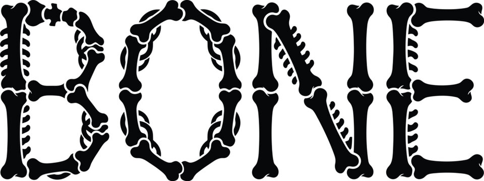 Bone Skeleton Typography Halloween Word