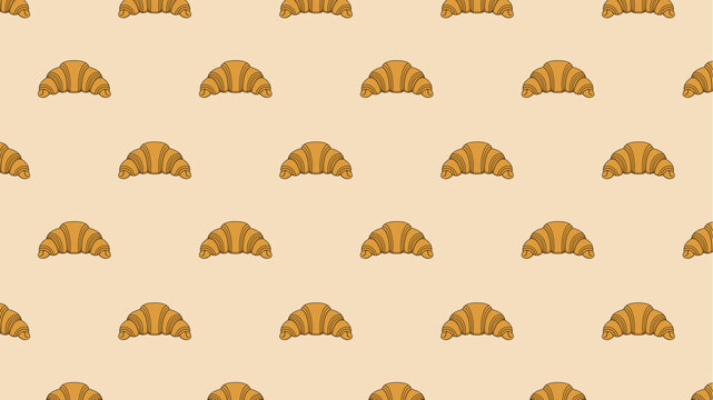 Delicious golden croissants arranged in a delightful pattern.