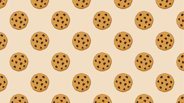 Delicious chocolate chip cookies arranged in a delightful pattern.