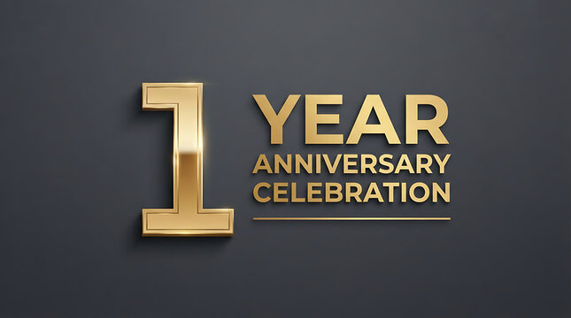 One year celebration milestone design