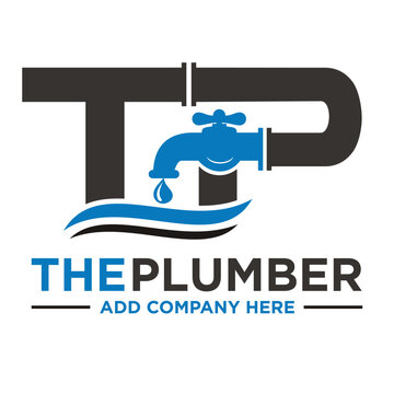 The Plumber with initial TP logo, suitable for plumbing logo industries. logo design vector.