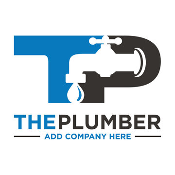 The Plumber with initial TP logo, suitable for plumbing logo industries. logo design vector.