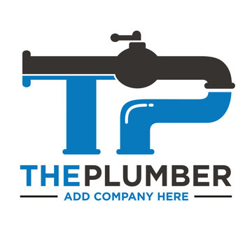 The Plumber with initial TP logo, suitable for plumbing logo industries. logo design vector.