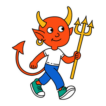 Vector illustration of a devil