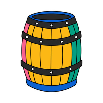 Vector illustration of a barrel