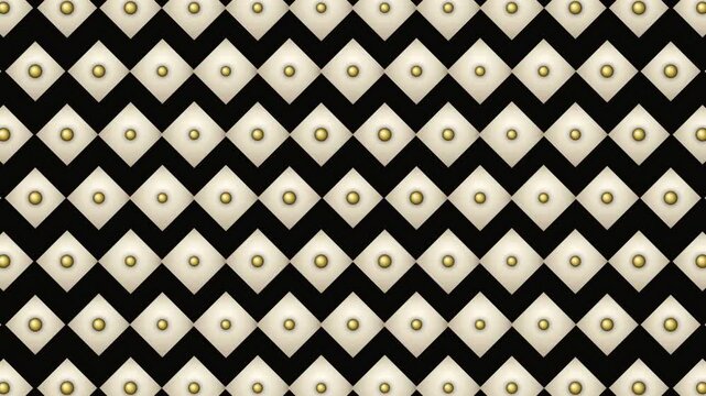 Black and cream quilted velvet diamonds create an elegant luxury pattern