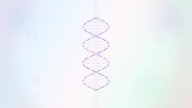Scientific Abstract Visual Representing Digital Double Helix DNA Structure for Biotechnology and Advanced Genetic Research Animation