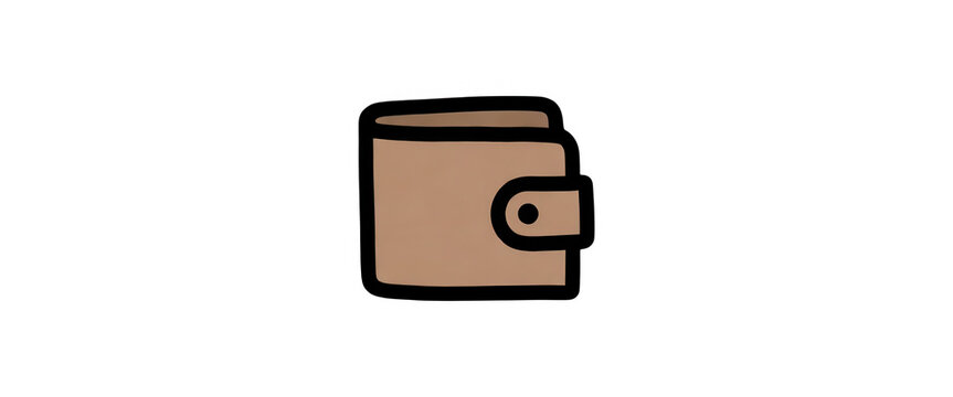 Brown Leather Wallet Design Element Transparent Background