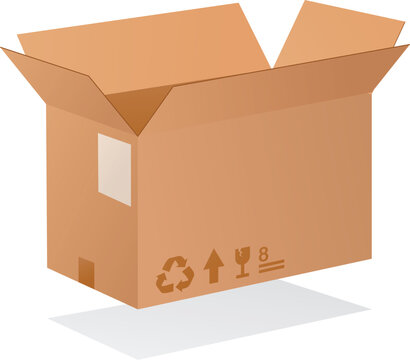 Large Open Cardboard Carton Container for Storage and Shipping