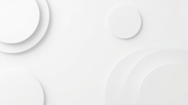 Minimal white background with layered rounded rectangle and circle design