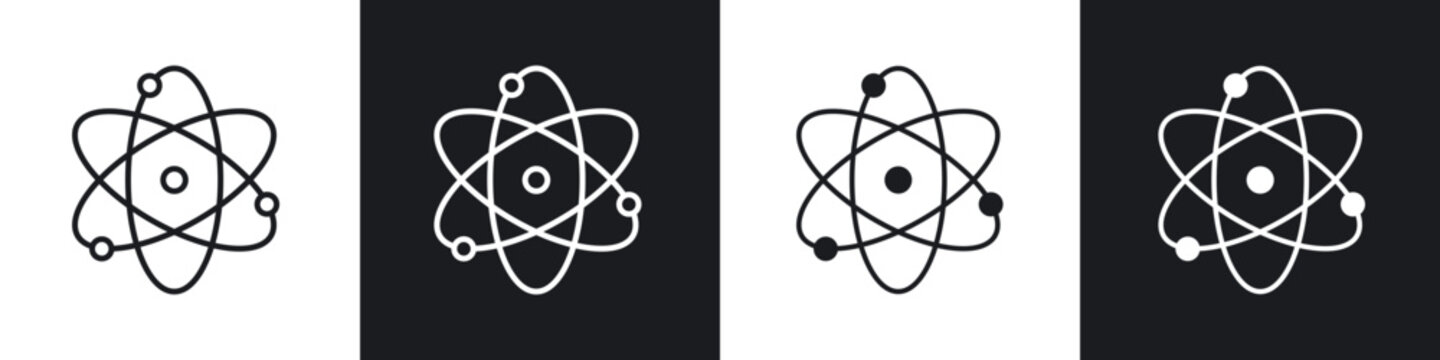 React icon flat outline in black