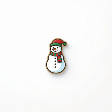 Cute cartoon snowman with scarf for Christmas celebration