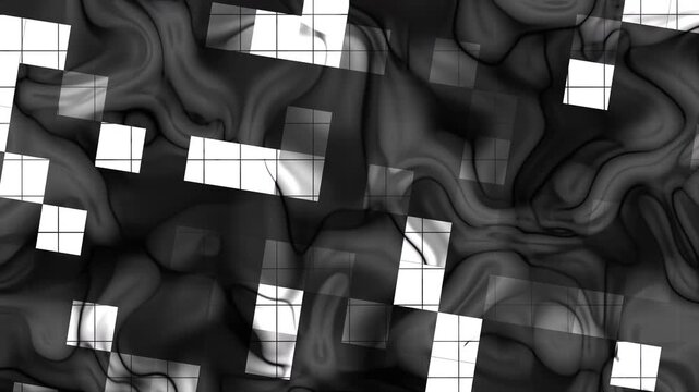 Abstract black and grey gradient background with geometric square patterns