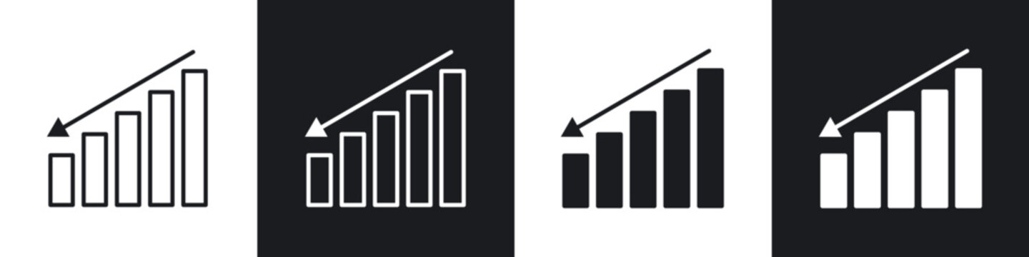 Chat arrow down icon flat outline in black