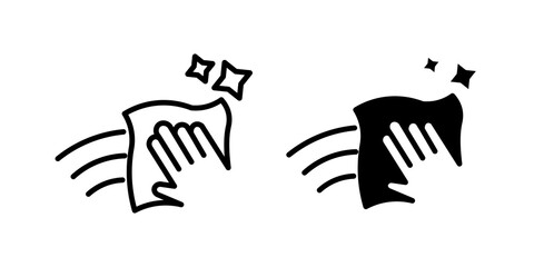 Obraz na płótnie Canvas Clean icon flat outline in black