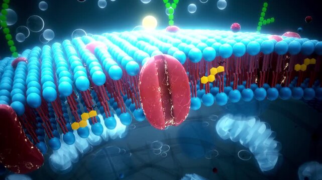 Cell Plasma Membrane &mdash; Conceptual 3D Biological Animation