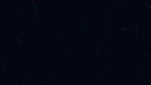 4K Cyberpunk Neon Network Nodes Loop - Dark Futuristic Digital Technology Connection Background