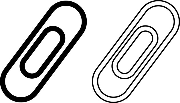 Paper clip icons vector graphic for office supplies and document organization