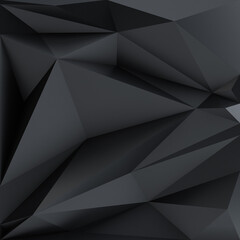 Obraz premium Abstract Low Poly Geometric Surface with Sharp Faceted Polygonal Shapes, 3D Rendering