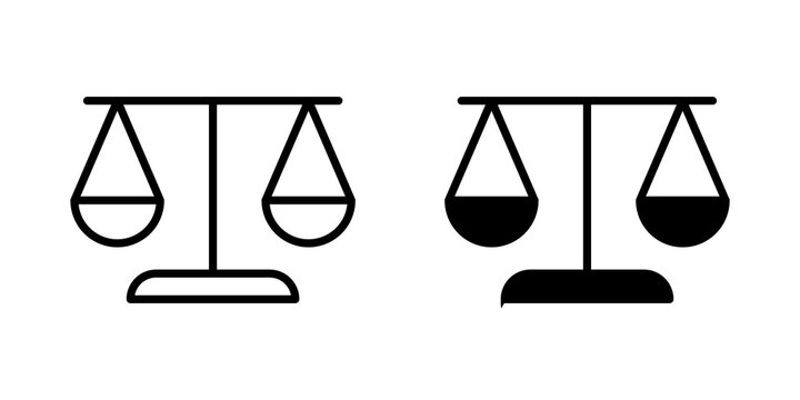 Ethics icon flat outline in black