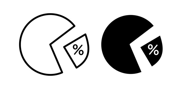 Ratio icon flat outline in black