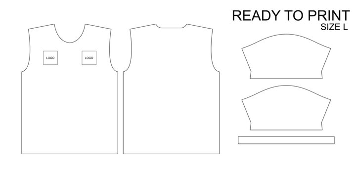 READY TO PRINT JERSEY SIZE L