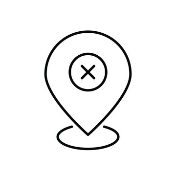 Retail restriction, shopping ban. Checkout cancelled. Pixel perfect, editable stroke vector icon