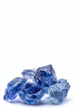 Raw Blue Sea Salt Crystals, Uncut Gemstone-Like Mineral Concept