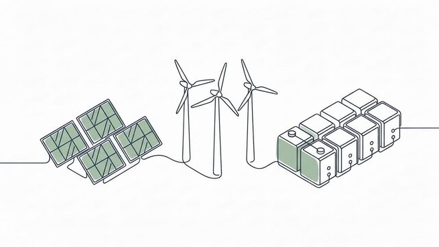 Renewable Energy Generation with Solar Panels Wind Turbines and Storage Systems in a Clean Technology Environment